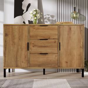 Sideboard Natur Ⅲ Beige - Holzwerkstoff - Metall - 40 x 76 x 120 cm