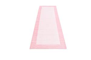 Tapis de passage Darya CCCXXXIV Rose foncé - Textile - 84 x 1 x 297 cm