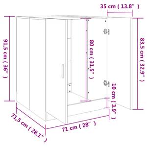 Meuble pour machine à laver 3008174 Gris minéral