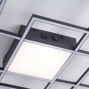 LED Deckenleuchte Q -ASMIN Smart Home Schwarz - Metall - 80 x 6 x 80 cm