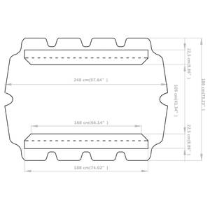 Dach Gartenschaukel 3000900-1 Gelb - 150 x 18 x 188 cm