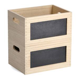 Organizer aus Holz Beige - Massivholz - 20 x 15 x 28 cm