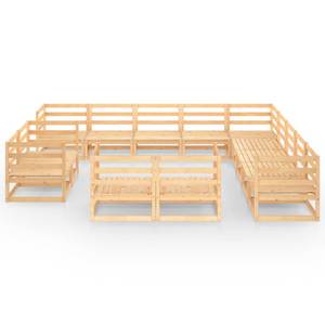 Garten-Lounge-Set (13-teilig) 3009714-1 Braun - Massivholz - Holzart/Dekor - 70 x 67 x 70 cm