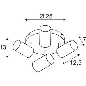 Deckenleuchte ASTO TUBE Schwarz