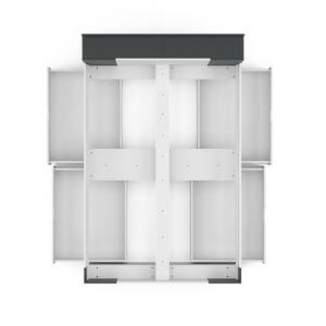 Schubladenbett Pulsar Anthrazit/Weiß Weiß - Holz teilmassiv - 144 x 75 x 225 cm