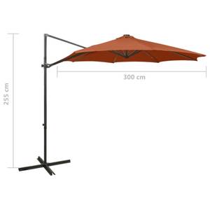 Parasol en porte-à-faux 3008769 Brun rouge