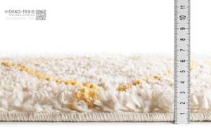 Tapis Shaggy Doux 120X160 Crème-Jaune Blanc crème - Jaune - 120 x 160 cm