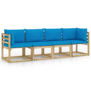 Gartensofa 3016481-6 (4-teilig) Hellblau