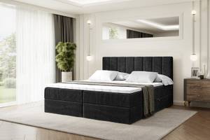 Boxspringbett OTTA Schwarz - Breite: 160 cm - H3