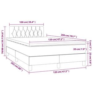 Boxspringbett 3017265-22 Taupe - Breite: 120 cm