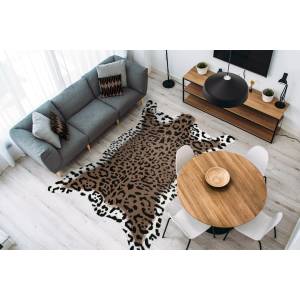 Tapis style peau design Marron - Textile - 160 x 230 cm