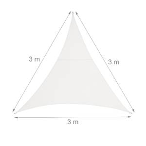 Voile d’ombrage triangulaire blanc crème 300 x 245 cm