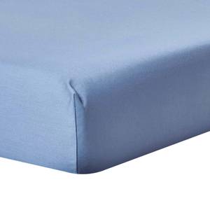 Spannbettlaken extra tief Fadenzahl 1000 Blau - 90 x 190 cm