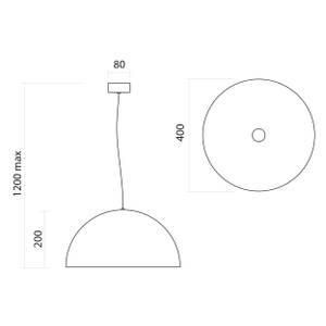 Suspension Cassis Noir - Abat-jour diamètre : 40 cm