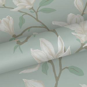 papier peint magnolia 7066 Bleu - Fibres naturelles - Textile - 53 x 1005 x 1005 cm