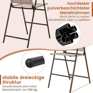 Klappstühle ZB33578NQ-4 (2er Set) Beige - Metall - 69 x 112 x 53 cm