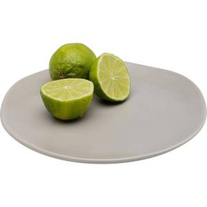 Assiettes plates Organic (lot de 4) Gris - 20 x 2 x 20 cm