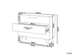 Kommode SALEM Braun - Weiß - Holzwerkstoff - 100 x 83 x 40 cm