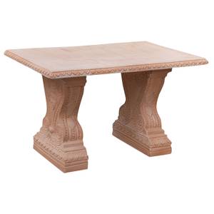 Gartentisch TUSCAN TERRACOTTA Braun - Keramik - Stein - 83 x 74 x 124 cm