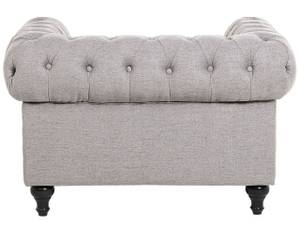 Sessel CHESTERFIELD Grau - Hellgrau - Eiche Dunkel - 110 x 70 x 75 cm