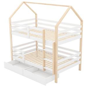 Etagenbett RUI AGD47 Weiß - Holzwerkstoff - Massivholz - 97 x 206 x 206 cm