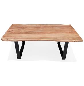 Table À Diner RAFA Beige - Bois massif - 95 x 77 x 200 cm