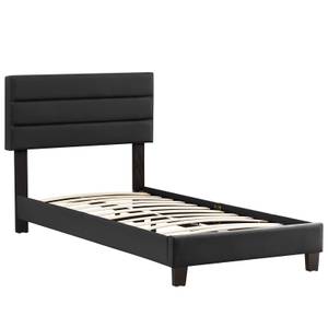 Lit simple HUDSON 90x190 cm Noir