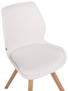 Chaise de salle à manger Luna Lot de 4 Blanc - Cuir synthétique - 49 x 88 x 58 cm