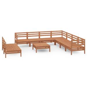 Garten-Lounge-Set Braun - Massivholz - Holzart/Dekor - 64 x 29 x 64 cm