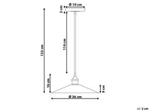 Lampe suspension PELLY Métal - 36 x 132 x 36 cm