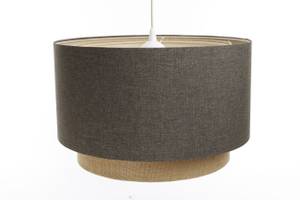 Hängeleuchte Duo mit Rattan Diffusor Beige - Graubraun - 50 x 31 x 102 cm