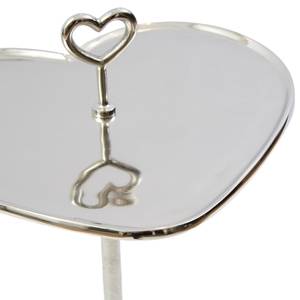 Beistelltisch Lovely Heart Silber - Metall - 35 x 50 x 40 cm