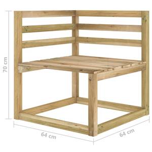 Gartensitzgruppe K077(4-Sitzer) Grün - Massivholz - 70 x 64 x 64 cm