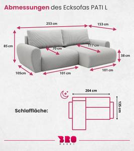 Ecksofa PATI Duo Himmelblau