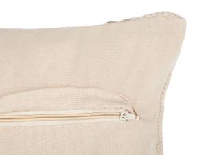 Coussin décoratif VAYALI Beige - Blanc - Fibres naturelles - 45 x 10 x 45 cm