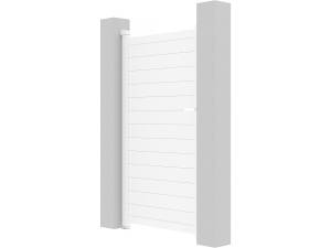 Portillon aluminium  Eric  - 101.2 x 180 Blanc - Métal - 102 x 181 x 102 cm