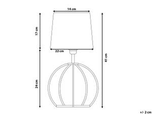 Lampe de table SAMO Noir - Bois manufacturé - 22 x 41 x 22 cm