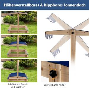 Sandkasten FE32257DE Braun - Holzwerkstoff - 121 x 120 x 121 cm