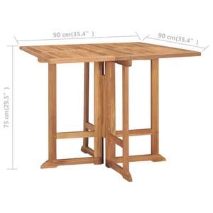 Gartenmöbel-Set Braun - Holzart/Dekor - Holz teilmassiv - 90 x 75 x 90 cm