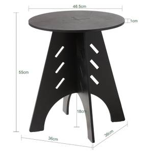 Table d'appoint HFBT01-SCH Noir - Diamètre : 47 cm