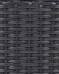 Indoor Blumentopf BELLIS Schwarz - Braun - Polyrattan - 82 x 40 x 28 cm