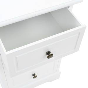 Table de chevet 245756 Blanc - Bois manufacturé - Métal - Bois/Imitation - 32 x 59 x 35 cm