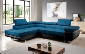 Ecksofa Zante Schwarz - Blau