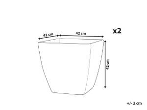 Outdoor Blumentopf ZELI 2-tlg Durchmesser: 42 cm - 2er Set