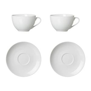 Cappucinoset Bianco 4er Set Weiß - Ton - Porzellan - 1 x 1 x 1 cm