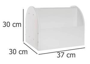Mini-Bücherregal für Kinderzimmer, weiß Weiß - Holzwerkstoff - 30 x 30 x 37 cm