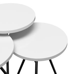 Set de 3 tables d'appoint Ølgod rondes Blanc