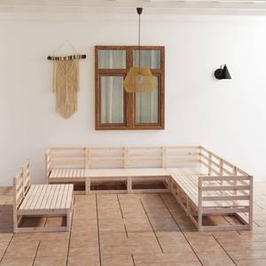 Gartenmöbel-Set (9-teilig) 3009843-1 Braun - Massivholz - Holzart/Dekor - 70 x 67 x 70 cm