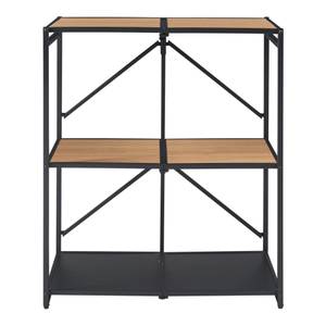 Klappregal Telemark Schwarz - Metall - 68 x 81 x 38 cm