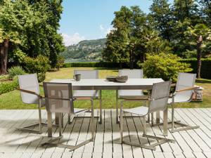 Gartenset COSOLETO 7-tlg Beige - Silber - Weiß - 6er Set